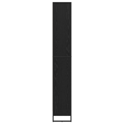 Bokskåp 2 pcs Svart Ek 60 x 30 x 189,5 cm Konstruerat trä