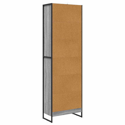Bokskåp 2 pcs Grå Sonoma 60 x 30 x 189,5 cm Konstruerat trä