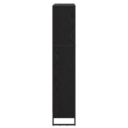 Bokskåp 2 pcs Svart Ek 80 x 30 x 155 cm Konstruerat trä