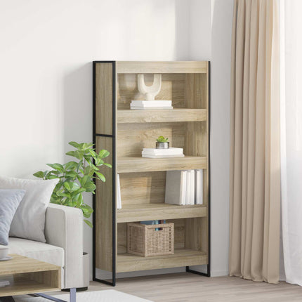 Bokskåp 2 pcs Sonoma 80 x 30 x 155 cm Konstruerat trä
