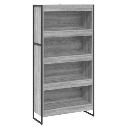 Bokskåp 2 pcs Grå Sonoma 80 x 30 x 155 cm Konstruerat trä