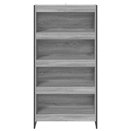 Bokskåp 2 pcs Grå Sonoma 80 x 30 x 155 cm Konstruerat trä