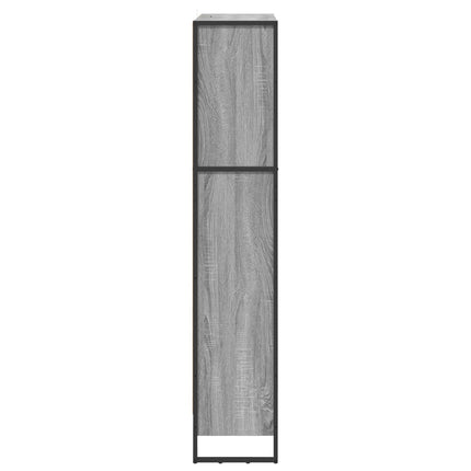 Bokskåp 2 pcs Grå Sonoma 80 x 30 x 155 cm Konstruerat trä