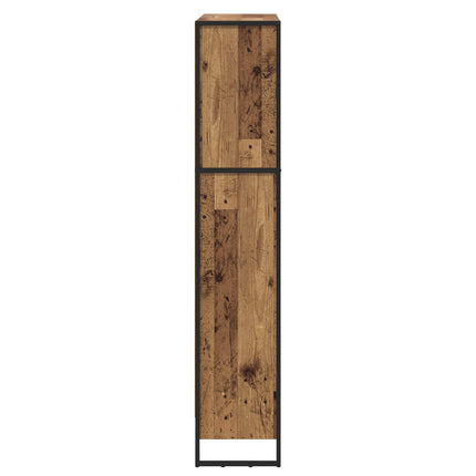 Bokskåp 80 x 30 x 155 cm Konstruerat trä Gammalt trä