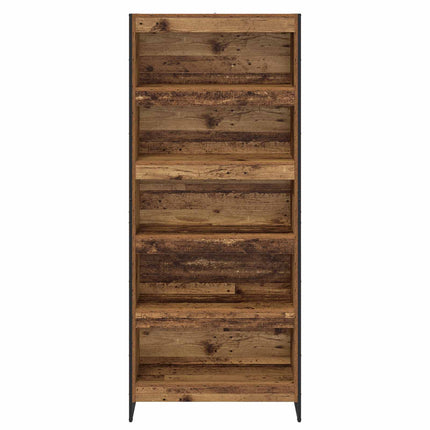 Bokskåp 2 pcs Gammalt trä 80 x 30 x 189,5 cm Konstruerat trä