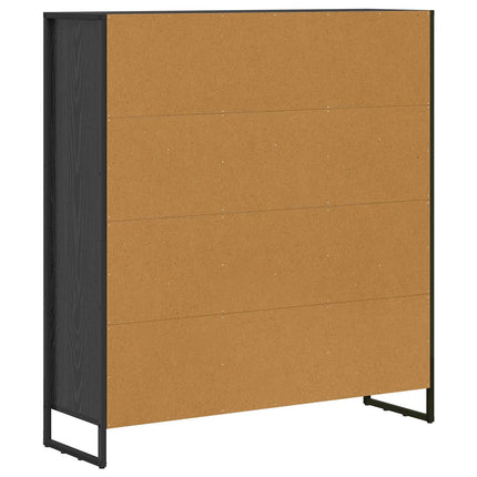 Bokskåp 2 pcs Svart Ek 99,5 x 30 x 108 cm Konstruerat trä