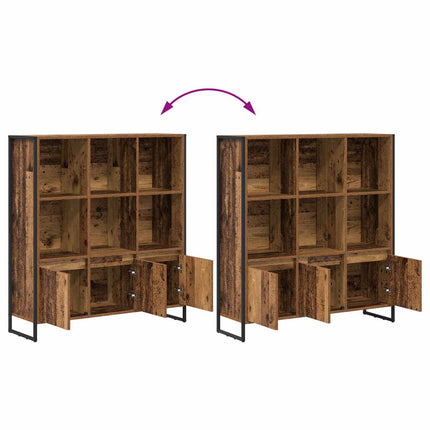 Bokskåp 2 pcs Gammalt trä 99,5 x 30 x 108 cm Konstruerat trä