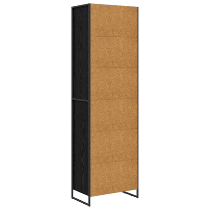 Höga Skåp Svart Ek 60 x 36 x 200 cm Konstruerat trä