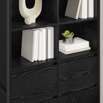 Sideboard Svart Ek 81 x 36 x 150.5 cm Konstruerat trä