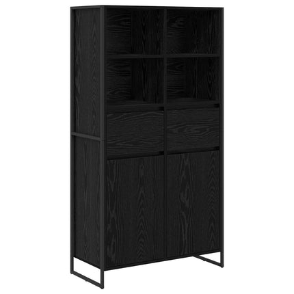 Sideboard Svart Ek 81 x 36 x 150.5 cm Konstruerat trä