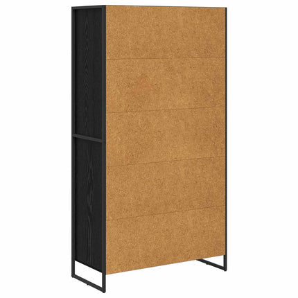 Sideboard Svart Ek 81 x 36 x 150.5 cm Konstruerat trä