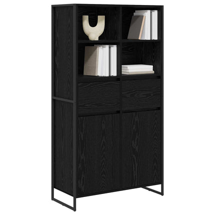 Sideboard Svart Ek 81 x 36 x 150.5 cm Konstruerat trä