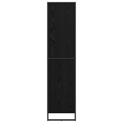 Sideboard Svart Ek 81 x 36 x 150.5 cm Konstruerat trä