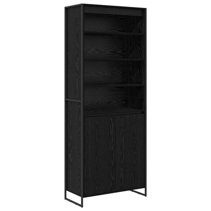 Höga Skåp Svart Ek 79 x 36 x 200 cm Konstruerat trä