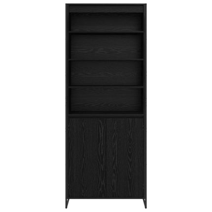Höga Skåp Svart Ek 79 x 36 x 200 cm Konstruerat trä