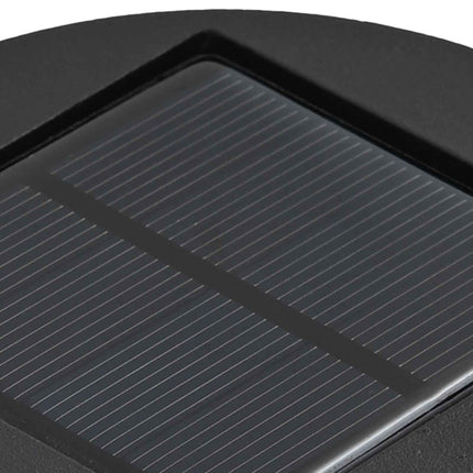 Solcell LED-vägbelysning 2 pcs Svart Kallvalsat stål