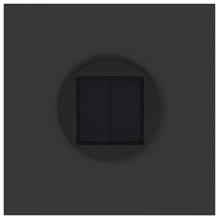 Solcell LED-vägbelysning 2 pcs Svart Kallvalsat stål