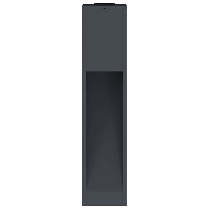 Solcell LED-vägbelysning 2 pcs Antracit Kallvalsat stål