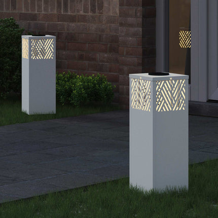 Solar LED Stig Ljus 2 st Varmvit 18 x 18 x 50 cm