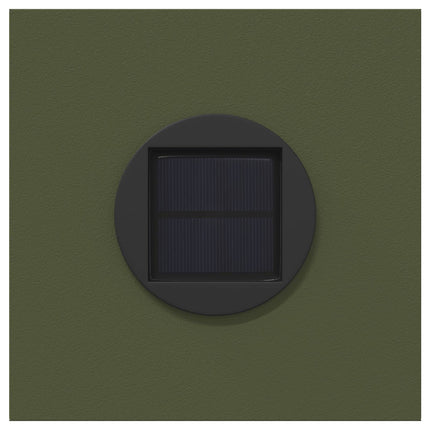 Solar LED Stig Ljus 2 pcs Olivgrön Kallvalsat stål