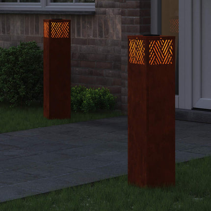 Solar LED Stig Ljus 2 st Varmvit 18 x 18 x 80 cm
