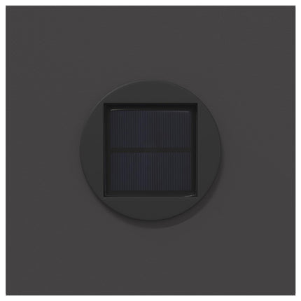 Solar LED Stig Ljus 2 pcs Svart Kallvalsat stål