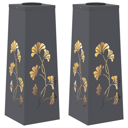 Solar LED Stig Ljus 2 st Varmvit 18 x 18 x 50 cm