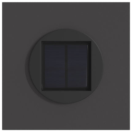 Solar LED Stig Ljus 2 pcs Svart Kallvalsat stål