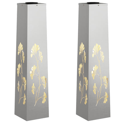 Solar LED Stig Ljus 2 pcs Silver Rostfritt stål