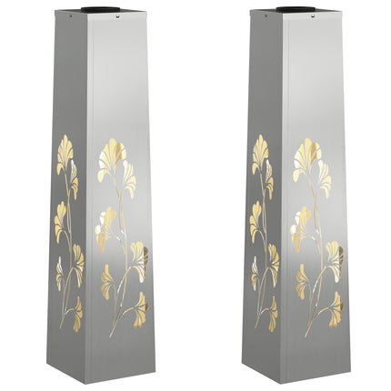 Solar LED Stig Ljus 2 st Varmvit 18 x 18 x 80 cm