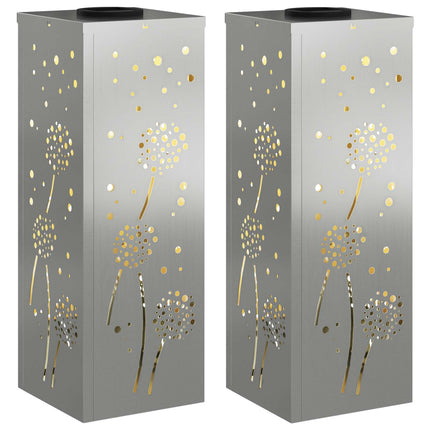 Solar LED Stig Ljus 2 st Varmvit 18 x 18 x 50 cm