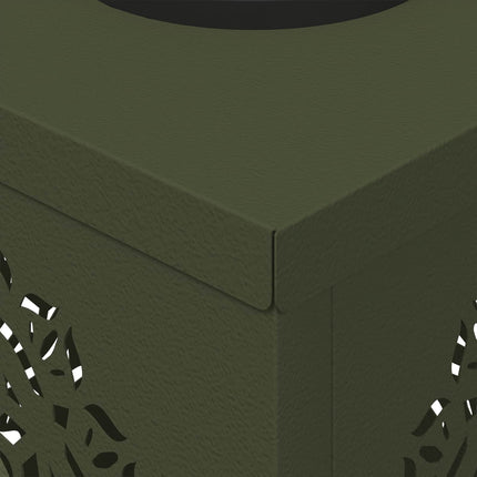 Solar LED Stig Ljus 2 pcs Olivgrön Kallvalsat stål