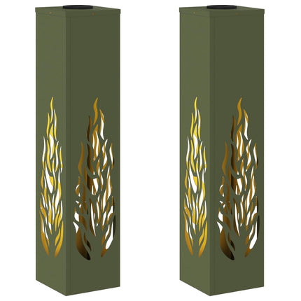 Solar LED Stig Ljus 2 st Varmvit 18 x 18 x 80 cm