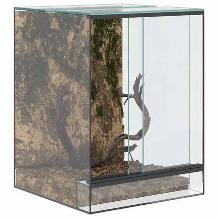 Terrarium med lagring Transparent 30 x 30 x 40 cm Glas