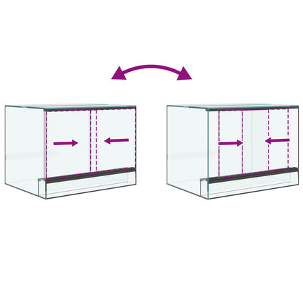 Terrarium med lagring Transparent 40 x 30 x 30 cm Glas