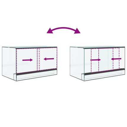Terrarium med lagring Transparent 50 x 30 x 30 cm Glas