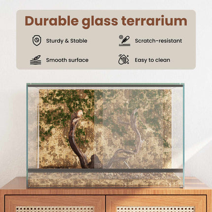 Terrarium med lagring Transparent 60 x 40 x 40 cm Glas