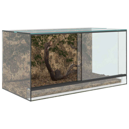 Terrarium med lagring Transparent 80 x 40 x 40 cm Glas
