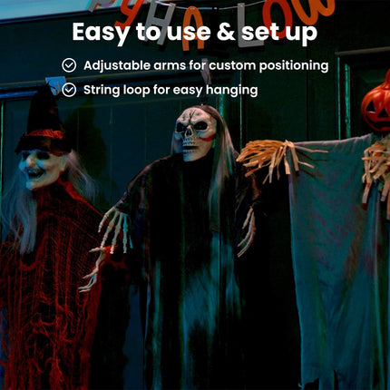 Halloween Hängande Spöke 3 st Flerfärgsdesign 61 x 97 cm