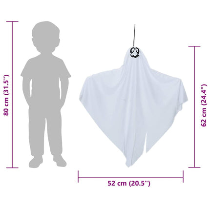 Halloween Hängande Spöke 3 pcs Vit 52 x 62 cm Polyester