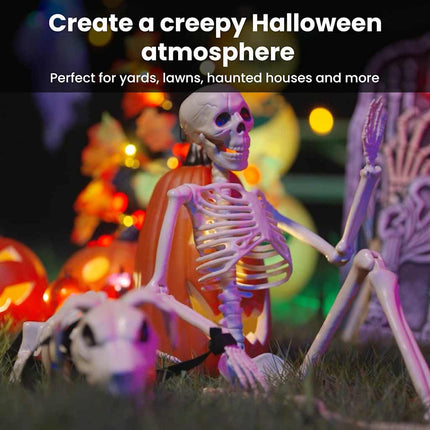 Halloween Dekorations Skelett 2 st Vit 155 x 38.5 cm