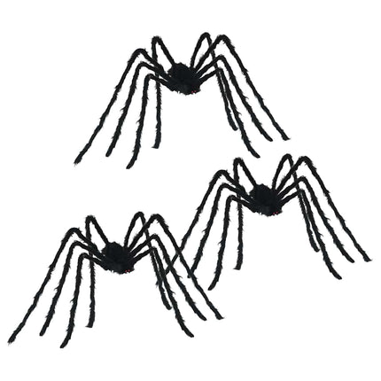 Halloween Spindel Dekoration 3 pcs Svart 200 cm