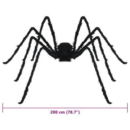 Halloween Spindel Dekoration 3 pcs Svart 200 cm