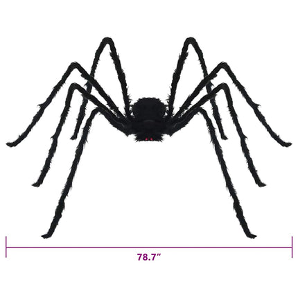 Halloween Spindel Dekoration 3 st Svart 200 cm