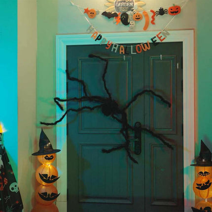 Halloween Spindel Dekoration 3 pcs Svart 150 cm