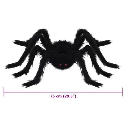 Halloween Spindel Dekoration 6 pcs Svart 75 cm