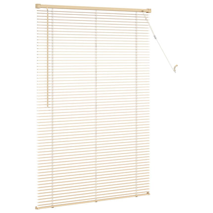 Persienn Ljusbrun med Mönster 150 x 100 cm 25 mm PVC