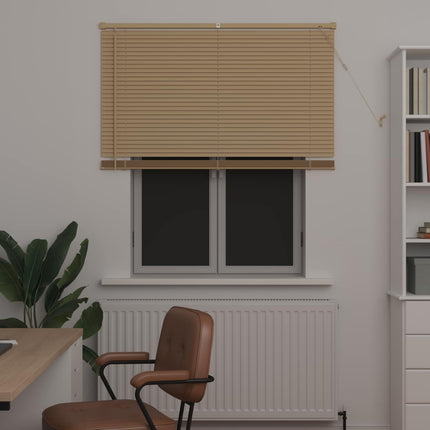 Persienn Ljusbrun med Mönster 150 x 120 cm 25 mm PVC