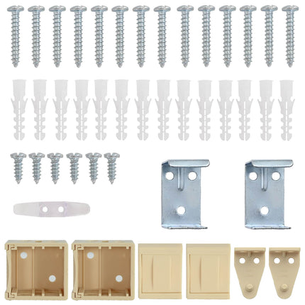 Persienn Ljusbrun med Mönster 150 x 140 cm 25 mm PVC
