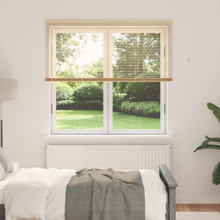Persienn Ljusbrun med Mönster 150 x 140 cm 25 mm PVC